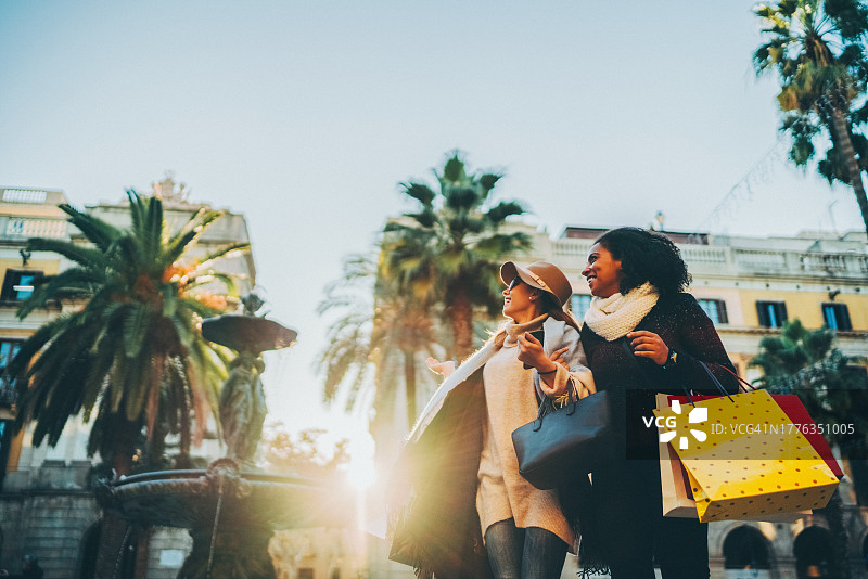 在巴塞罗那购物图片素材