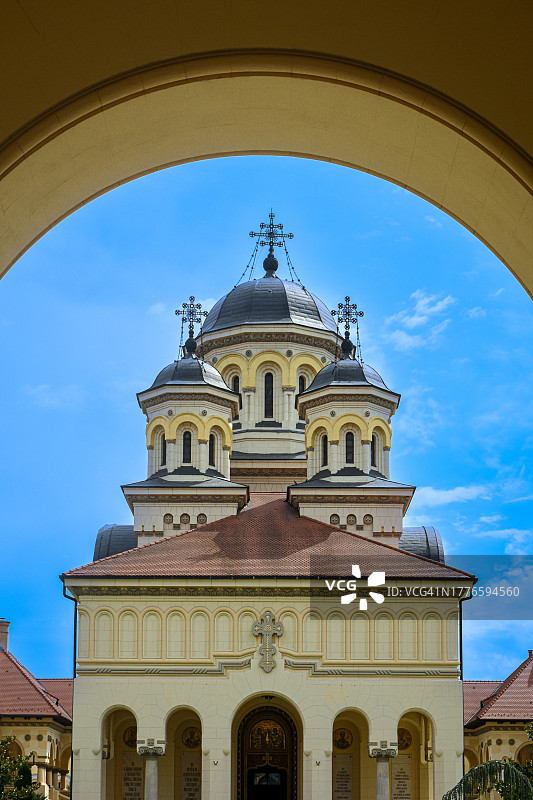 阿尔巴尤利亚的“加冕大教堂”（阿尔巴卡罗莱纳），位于罗马尼亚特兰西瓦尼亚阿尔巴县图片素材