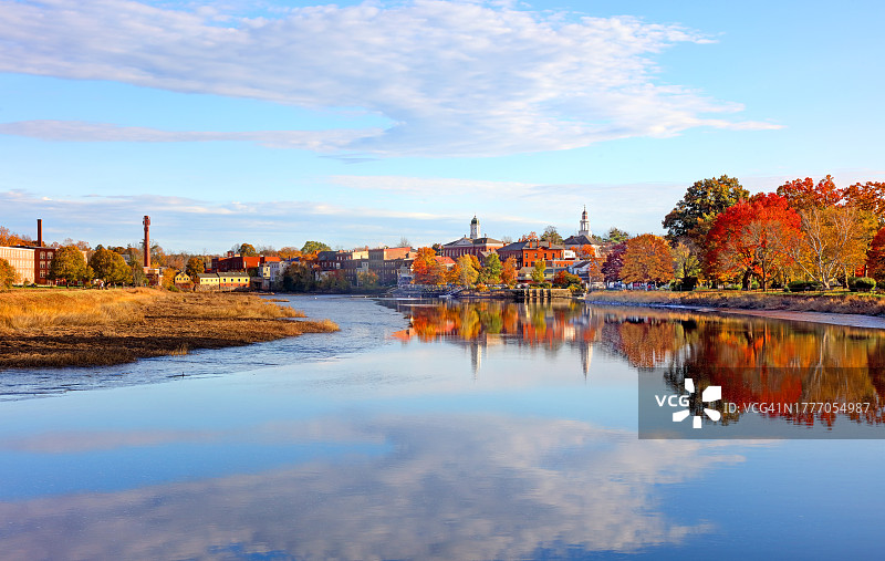 新罕布什尔州埃克塞特的秋天图片素材