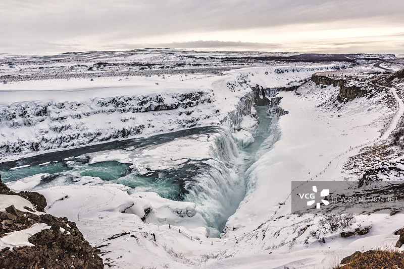 冰岛的瀑布图片素材