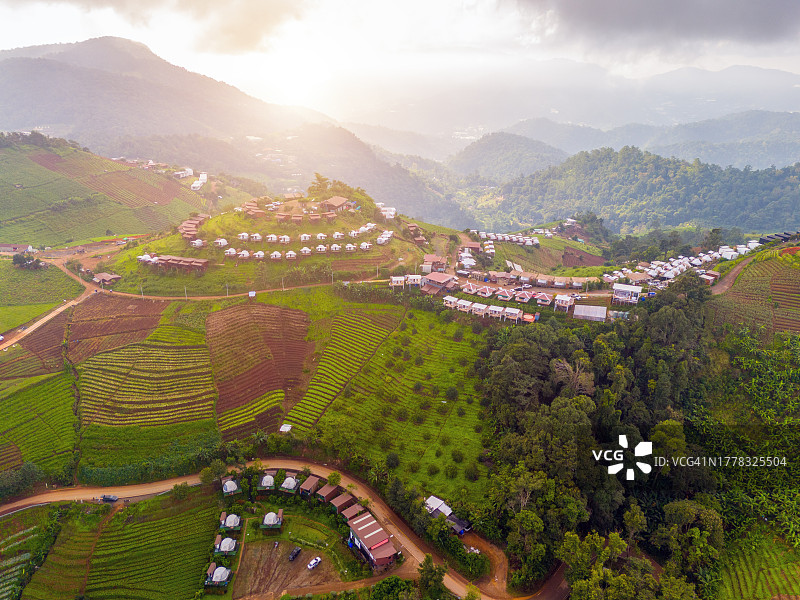 泰国清迈府湄占县Doi Mon Mak的壮丽云彩图片素材