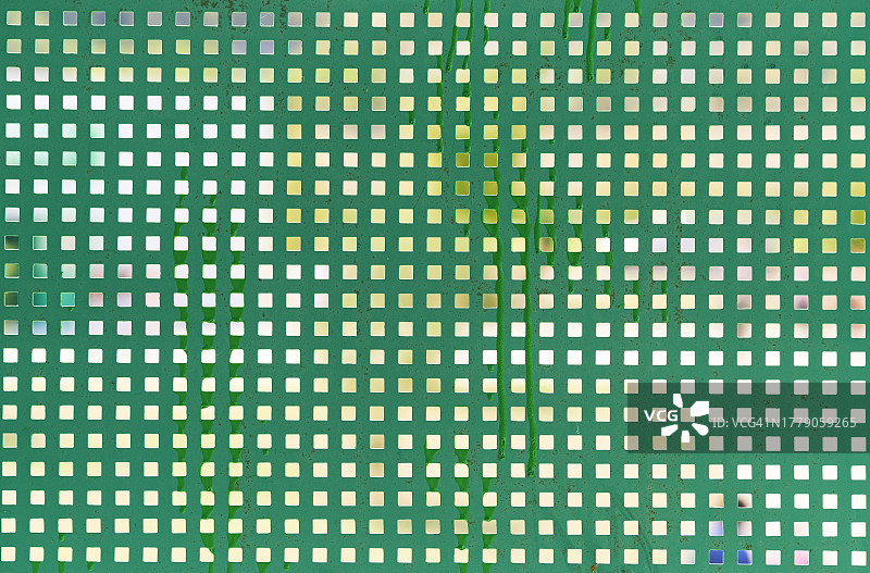 绿色网格结构墙面正面图图片素材