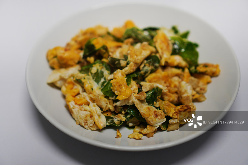 鸡蛋炒麻林果叶图片素材