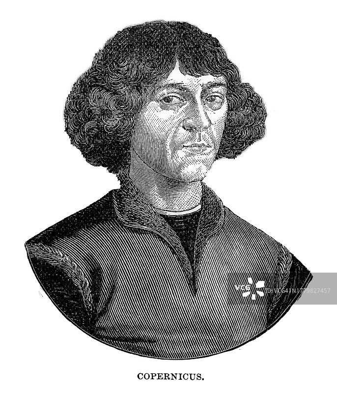 尼古拉·哥白尼（1473-1543）画像，波兰数学家和天文学家图片素材