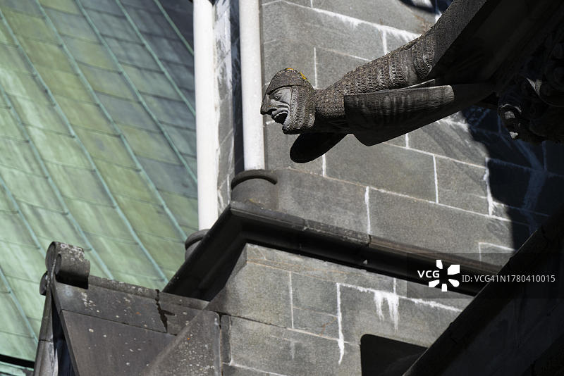 挪威特伦德拉格特隆赫姆尼达罗斯大教堂的滴水兽图片素材