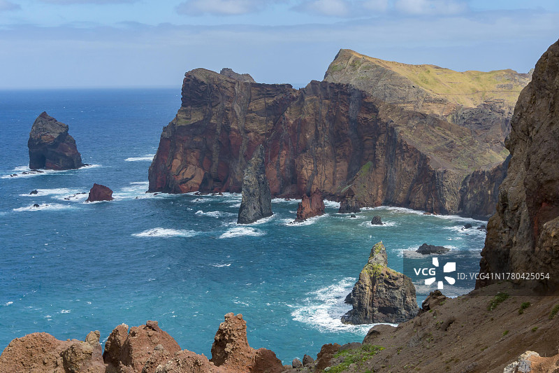 葡萄牙马德拉卡尼萨尔的圣洛伦索角岩石海岸图片素材