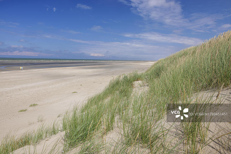 德帕内北海沿岸的沙丘景观（比利时弗兰德）图片素材