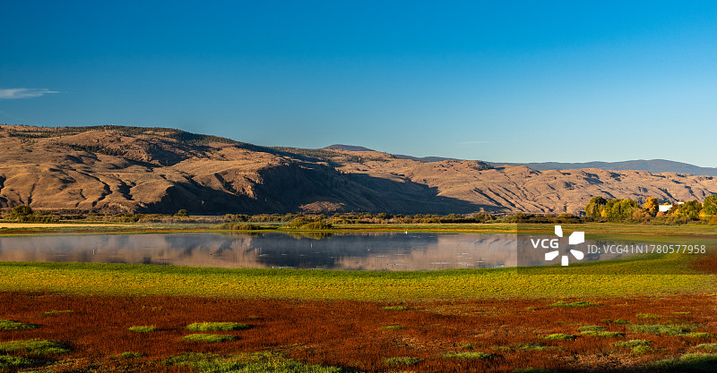 坎卢普斯附近的碱性沼泽和池塘图片素材