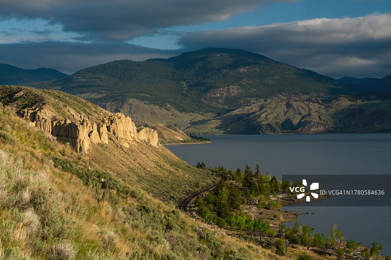 坎卢普斯湖BC的石林图片素材