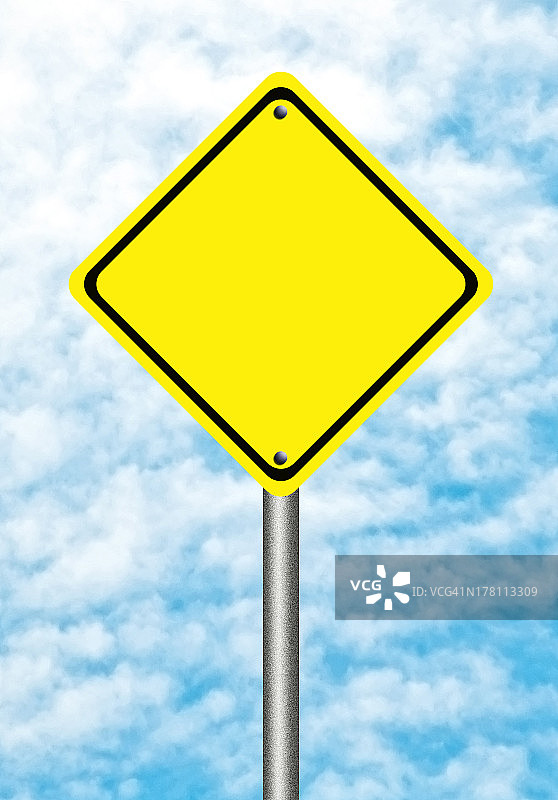 空白黄色交通标志图片素材