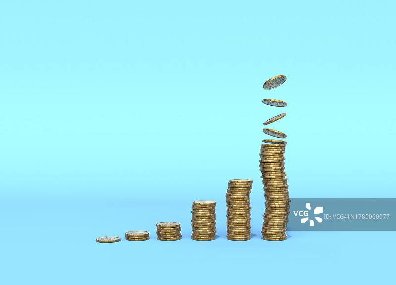 澳大利亚1澳元硬币的增长图片素材