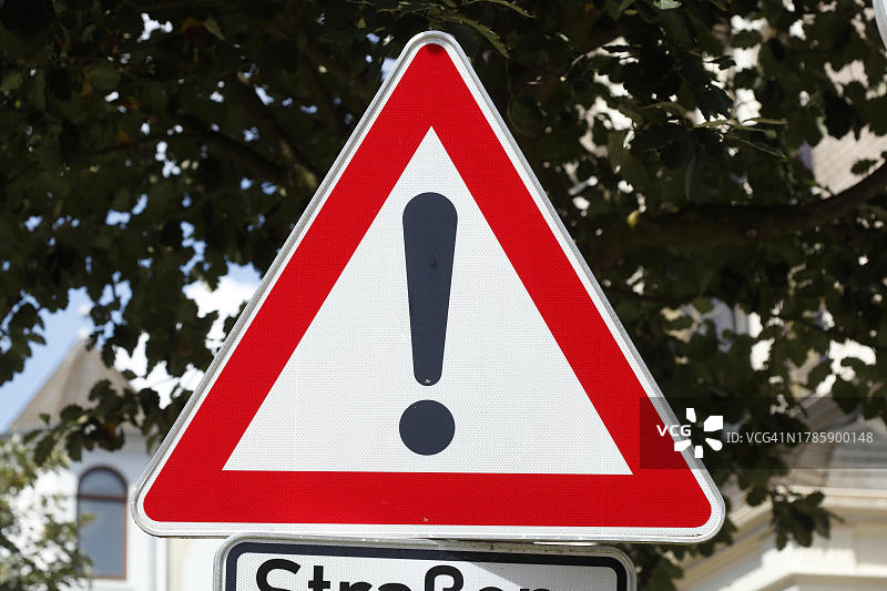 德国危险区域路标图片素材