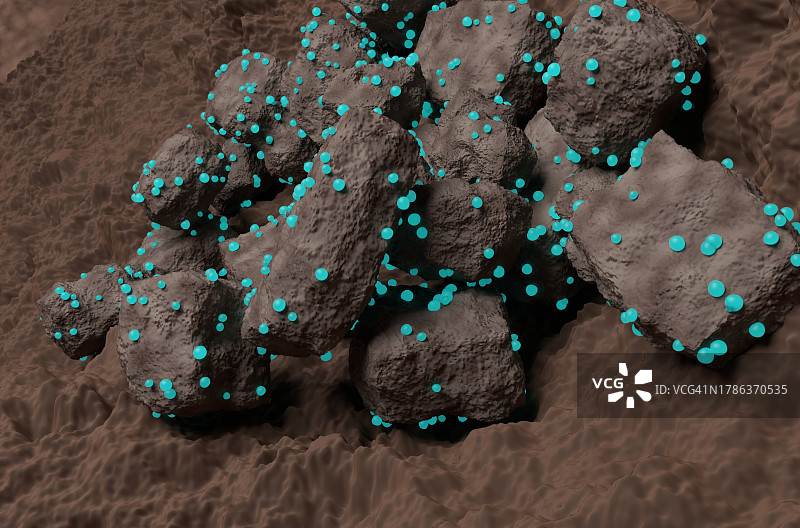 封存在岩石中的二氧化碳概念图图片素材