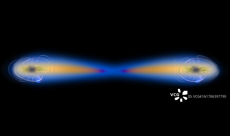 量子纠缠概念图图片素材