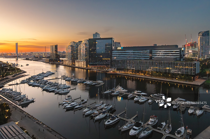 船坞区的日落图片素材