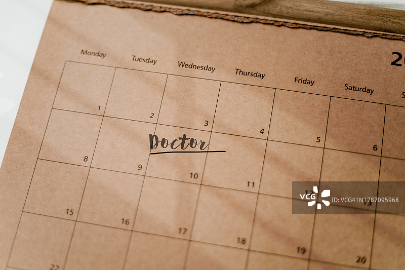 日历上的医生预约日期图片素材