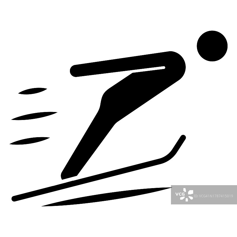 跳台滑雪图标图片素材