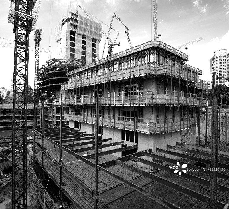 在建摩天大楼图片素材