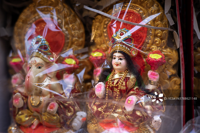 象头神与拉克什米神像图片素材