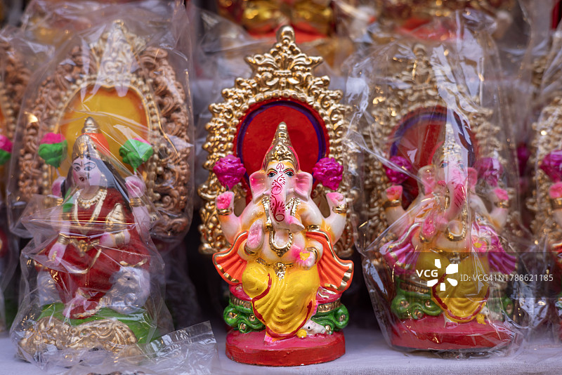 象头神与拉克什米神像图片素材