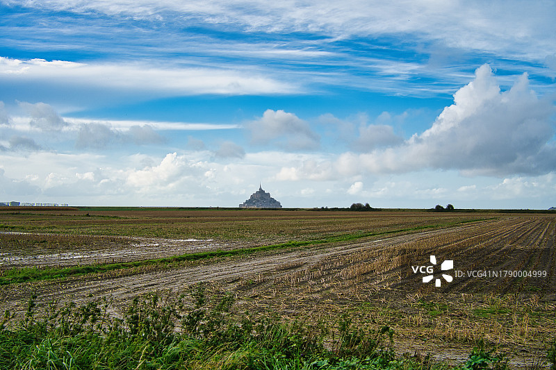 法国诺曼底圣米歇尔山图片素材