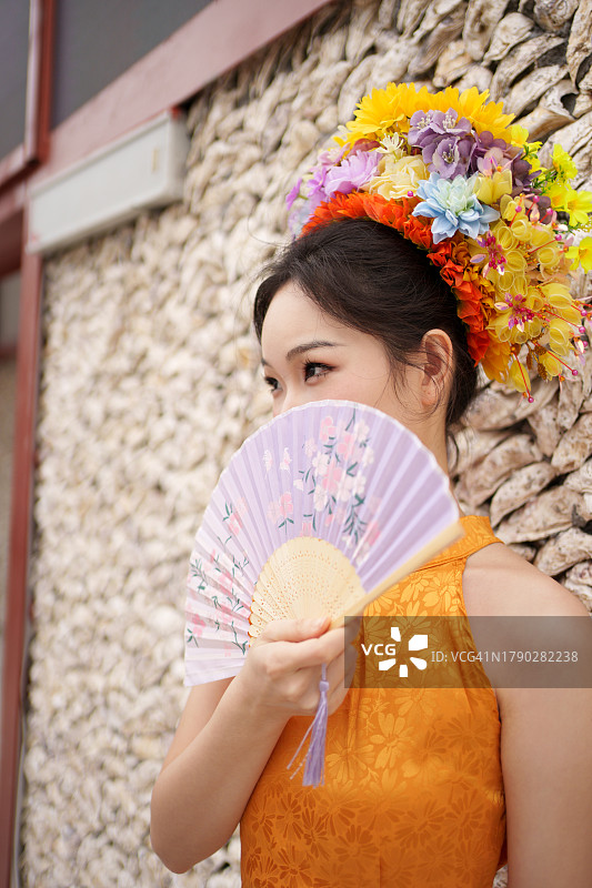 中国传统头饰发簪花图片素材