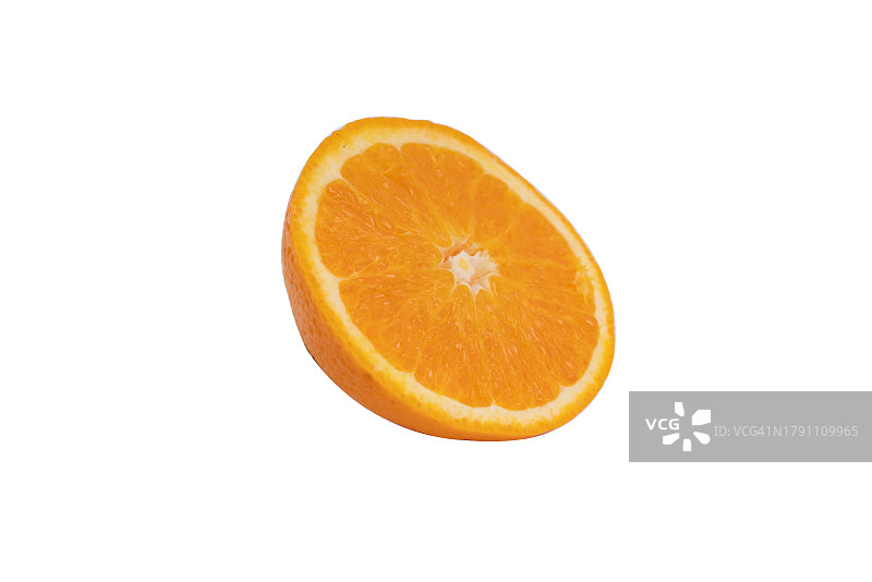 完美修饰的橙子切片，白色背景图片素材