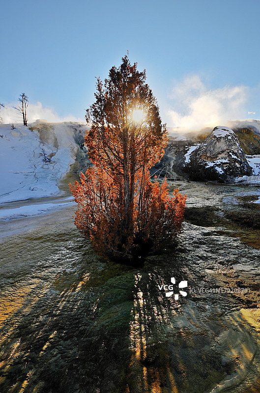 猛犸温泉图片素材