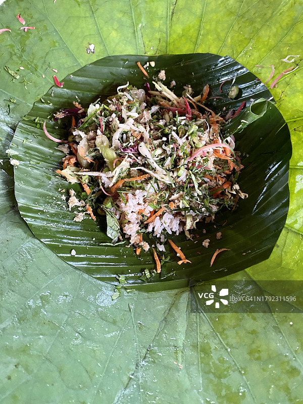 泰式荷叶ข้าวยำ饭图片素材