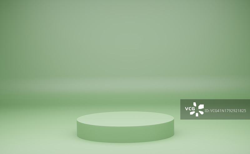 绿色领奖台3D渲染图片素材