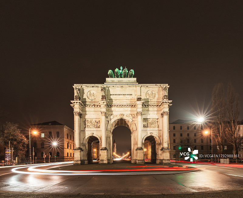 慕尼黑地标凯旋门图片素材