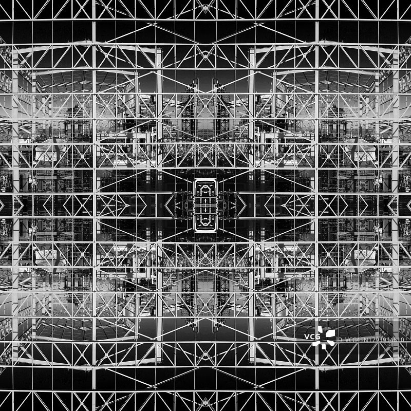 万花筒建筑工地图案图片素材