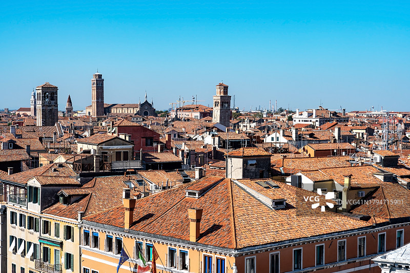 威尼斯天际线屋顶景观图片素材