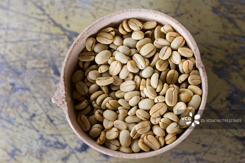 桌上碗装种子俯视图图片素材