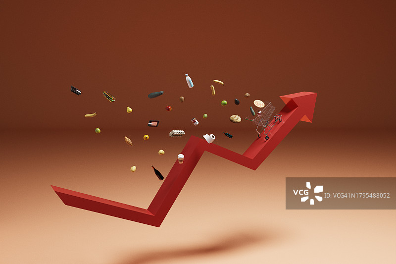 食品通货膨胀概念图片素材