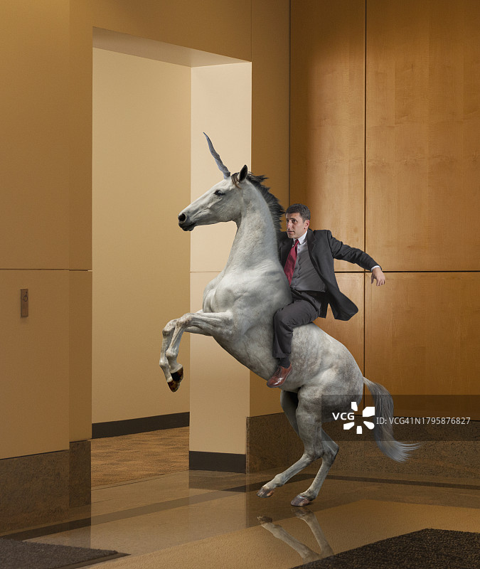 驾驭商业独角兽图片素材