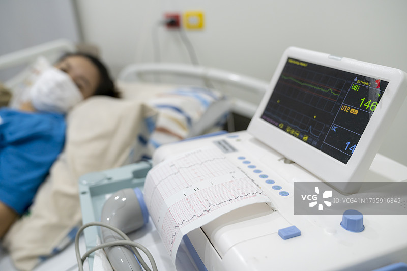 孕期胎心检查图片素材