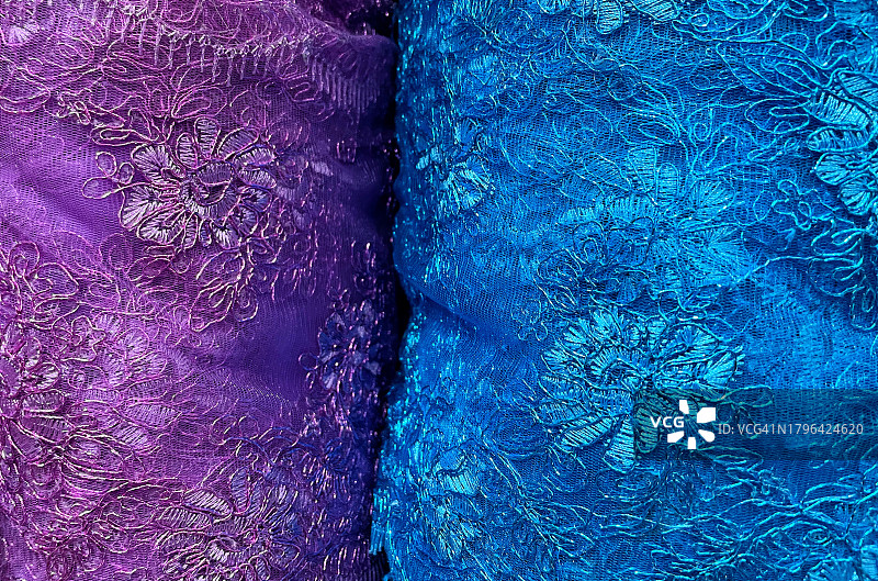 蕾丝纺织品特写图片素材