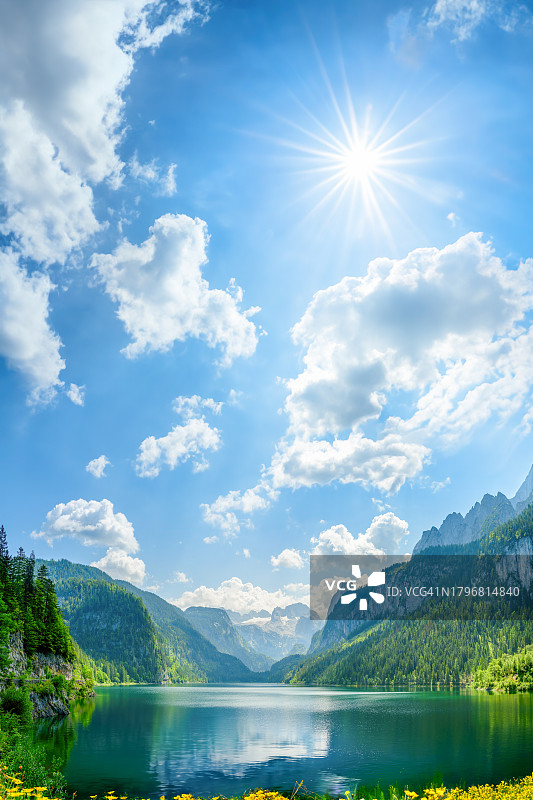 奥地利戈赛湖群图片素材