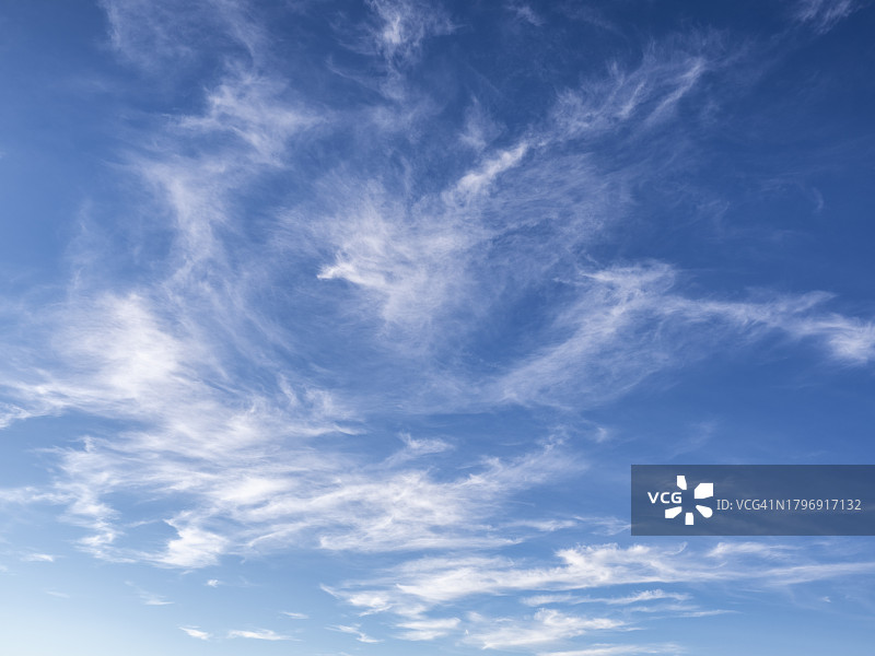 刮风天蓝色天空与高积云图片素材