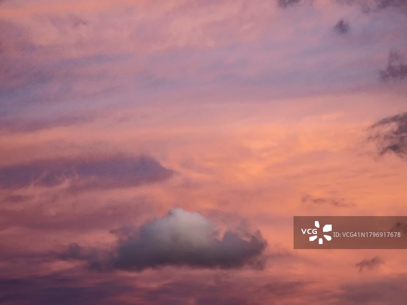 多云大风日落天空景色图片素材