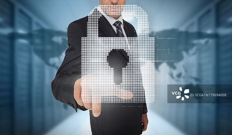 商人选择一个数字挂锁图片素材