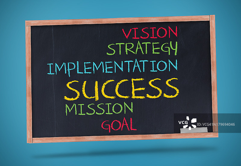 用彩色粉笔写的关于成功的文字图片素材