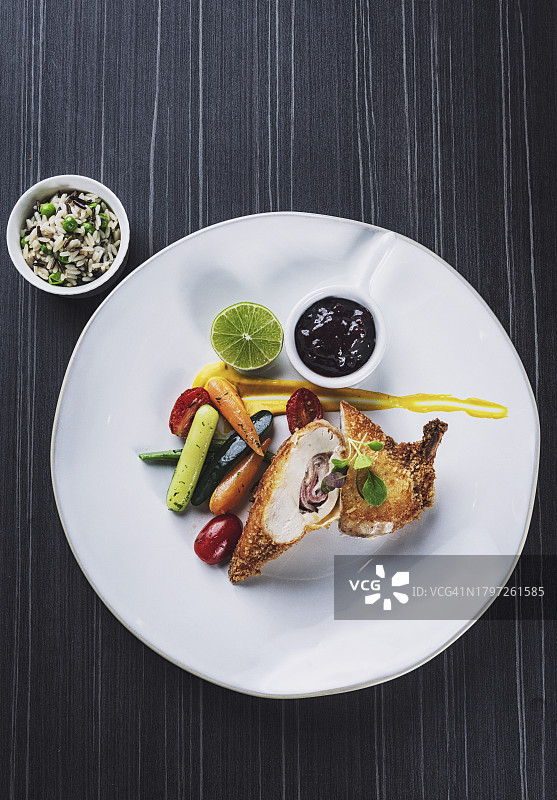 蓝带鸡排图片素材