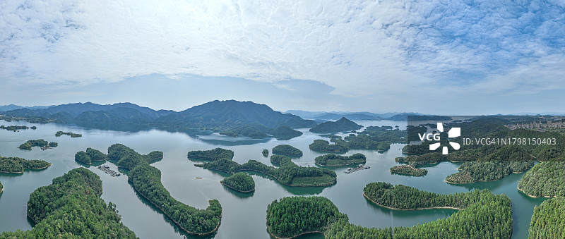 千岛湖鸟瞰图图片素材