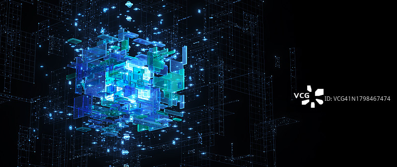 超级控制AI芯片概念图片素材