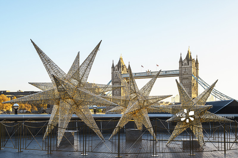 圣诞季的伦敦城市风光图片素材