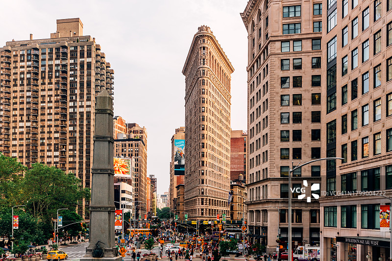 熨斗大厦与第五大道，纽约市，美国图片素材