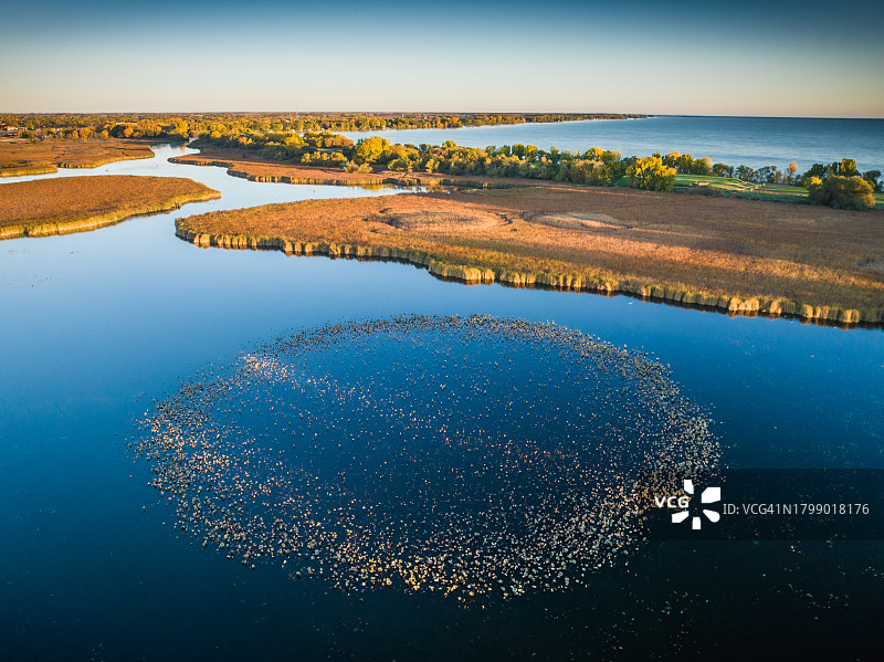 丰迪拉克和温尼贝戈湖图片素材
