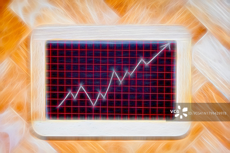 复古粉笔黑板上的图表图片素材